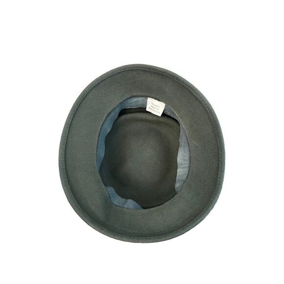 Ladies Gray Wool Bucket Hat Mesh Ribbon Bow Vintage One Size Fascinator Derby - Picture 6 of 7